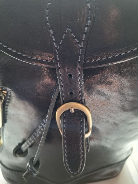 Rucsac piele naturala albastra, femei