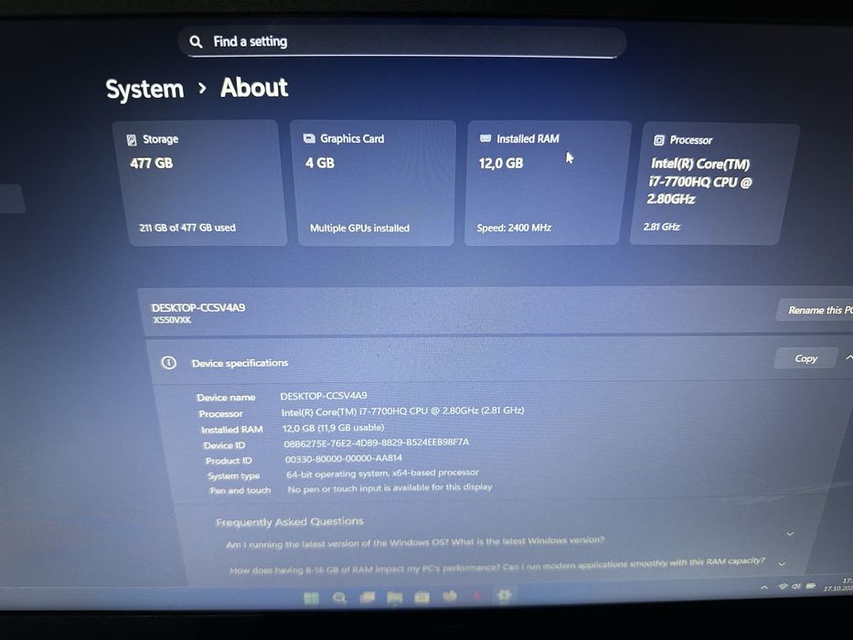 laptop asus f550v