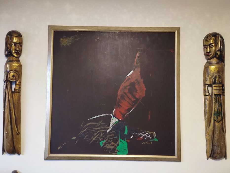 Tablou ulei/carton Marcel Pavel Zbor Frânt 100x100