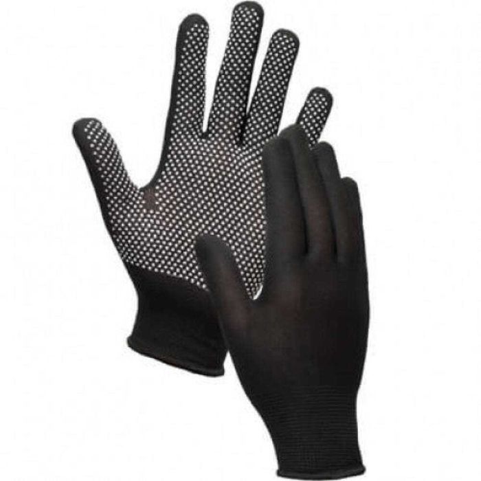 Перчатки синтетические ПВХ черные