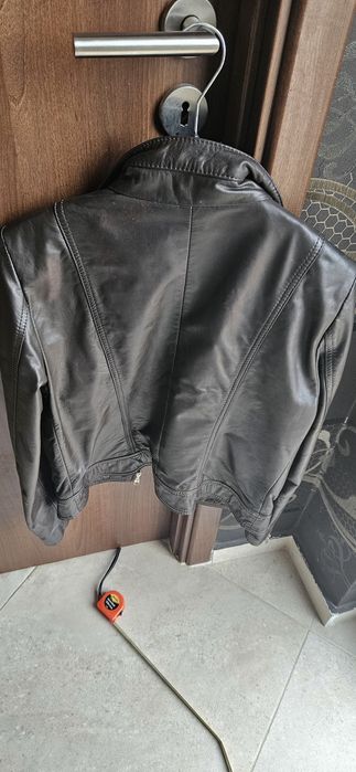 Яке,естествена кожа,тъмно кафяво