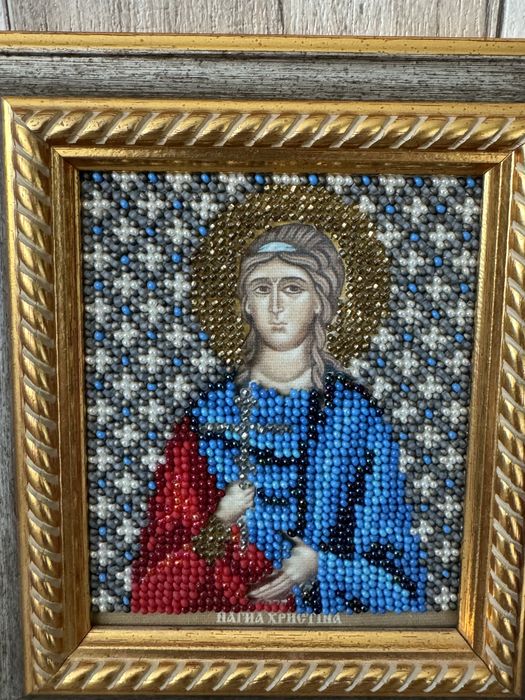 Икона бисером Кристина