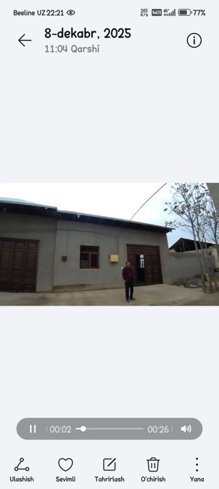 Hovli sotiladi 8 sotih