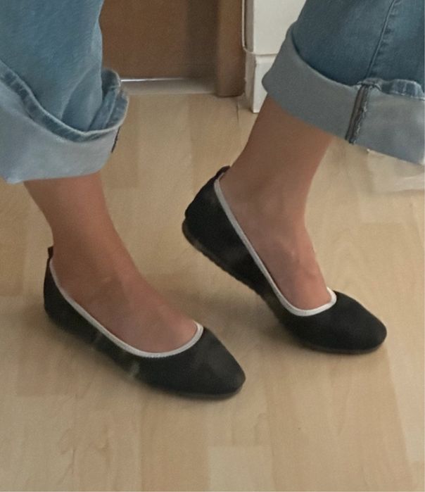 Balerini pliabili pantofi de schimb negri 38