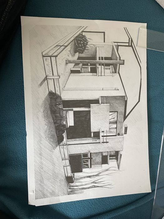 Desen arhitectural original – Casă modernă | Decor /tablou