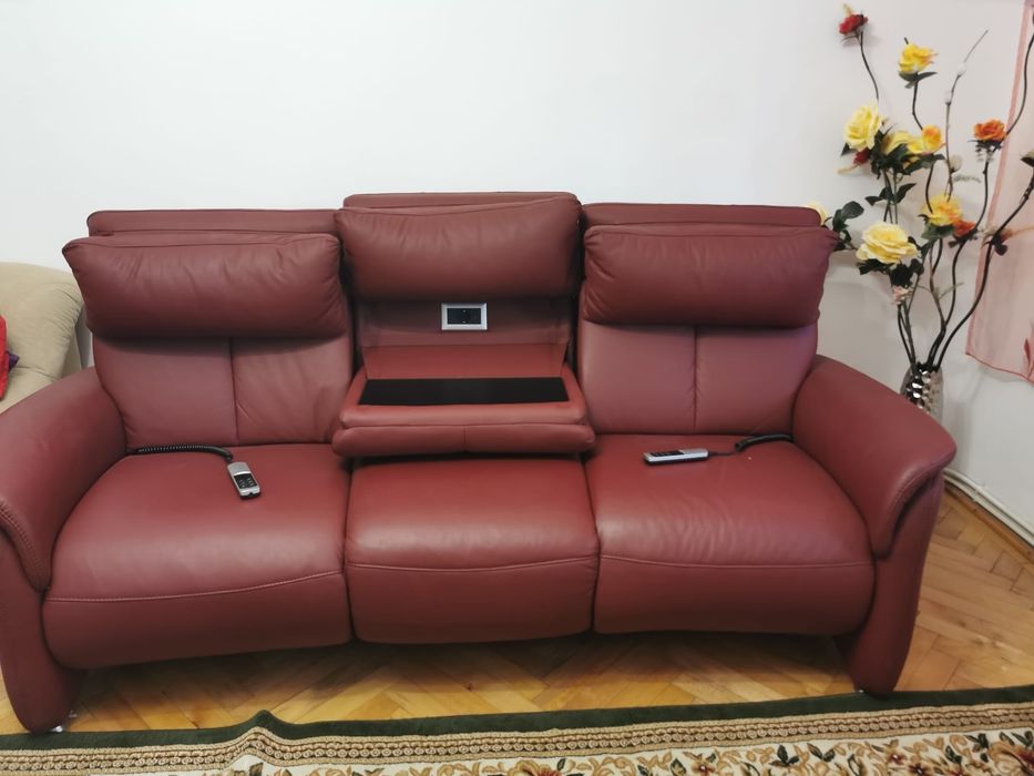 Canapele piele cu telecomandă