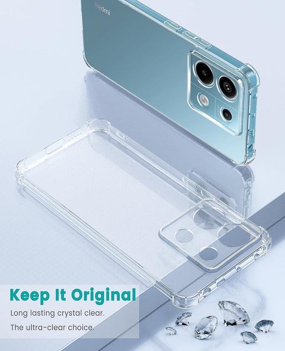 Прозрачен Силиконов Удароустойчив кейс за Xiaomi Redmi Note 13 Pro 5G