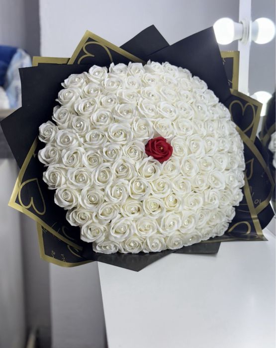 Buchet flori sapun(oferta,trandafiri,8martie)