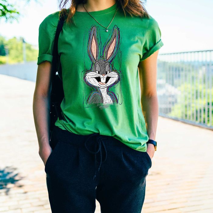 Тениска Бъгс Бъни , Дамски мъжки и детски тениски с къс ръкав