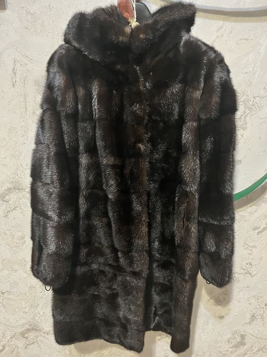 Шуба норковая, коричневая