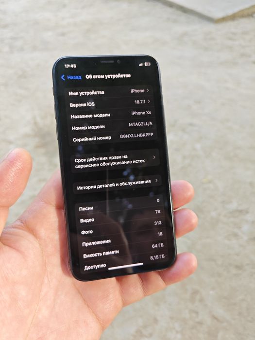 Iphone Xs Space gray. 64 gb