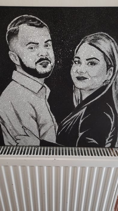 Portrete cu sclipici