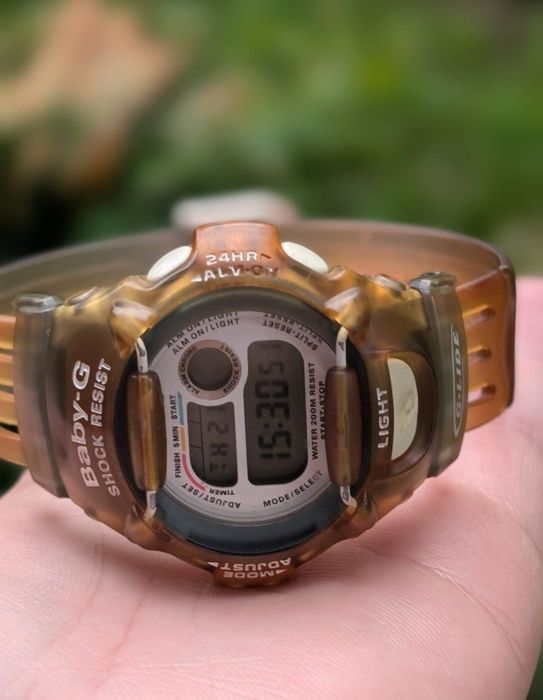 Vechi ceas casio Baby-G BG-370G G-Lide, modulul 1619, anii '90, Coreea de Sud