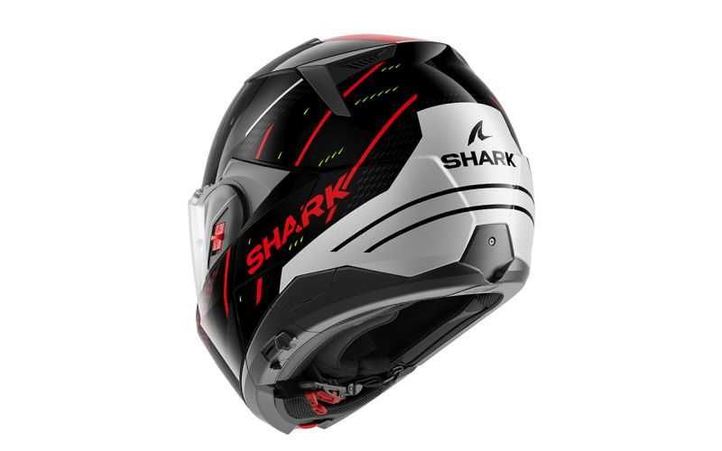 Модуларна Отваряема  мото каска за мотор SHARK OXO RYDGER Black/Red