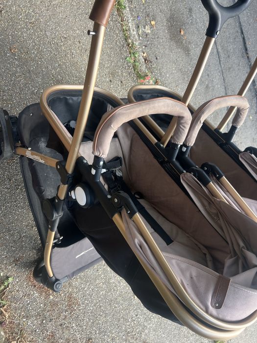 Carucior gemeni Chipolino Duo Smart 2 in 1 golden beige