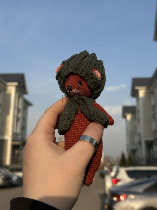 Вязаный лисёнок Клевер