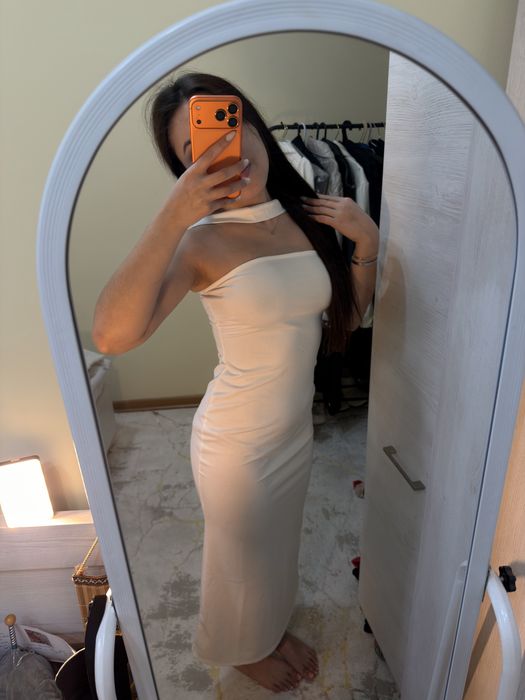 платье белое длинное