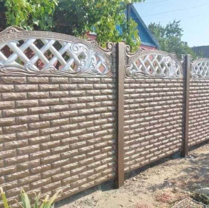 Еврозабор, Забор, Ограждения, Шлакоблок