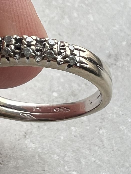 Vand inel aur 18k alb cu diamante