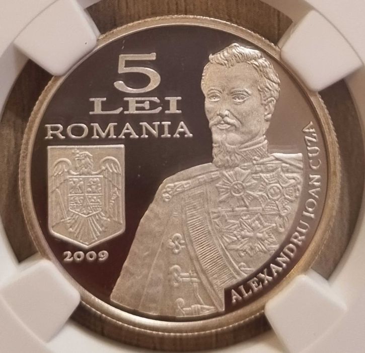 Set 3 monede BNR, aur argint tombac Statul Major General gradate NGC