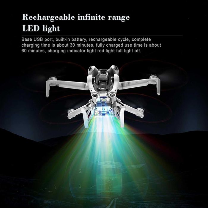 Сгъваем колесник ZLYLVRC с LED светкавица за DJI Mini 4 Pro Drone