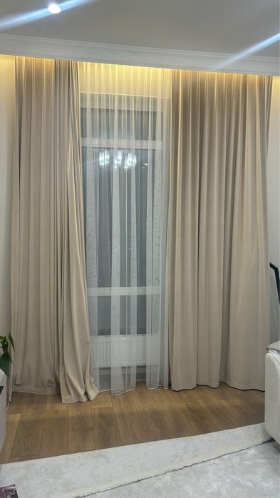 3 пары штор с тюлью