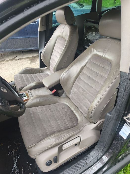 Scaune alcantara cu încălzire scaune față și banchetă Volkswagen Passat B6 / scaune piele Passat B6
