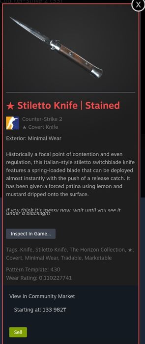 Продам нож КС 2 (Стилет)