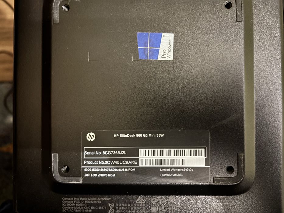 Mini pc HP EliteDesk 800 G3