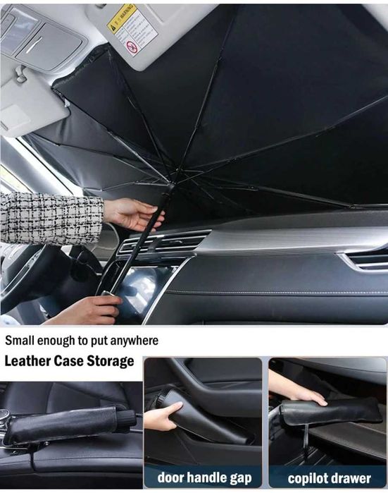 Сенник за предното стъкло на автомобила, тип чадър Sun Shade