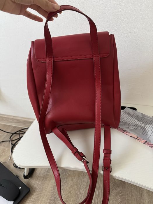 Rucsac rosu burgund Zara