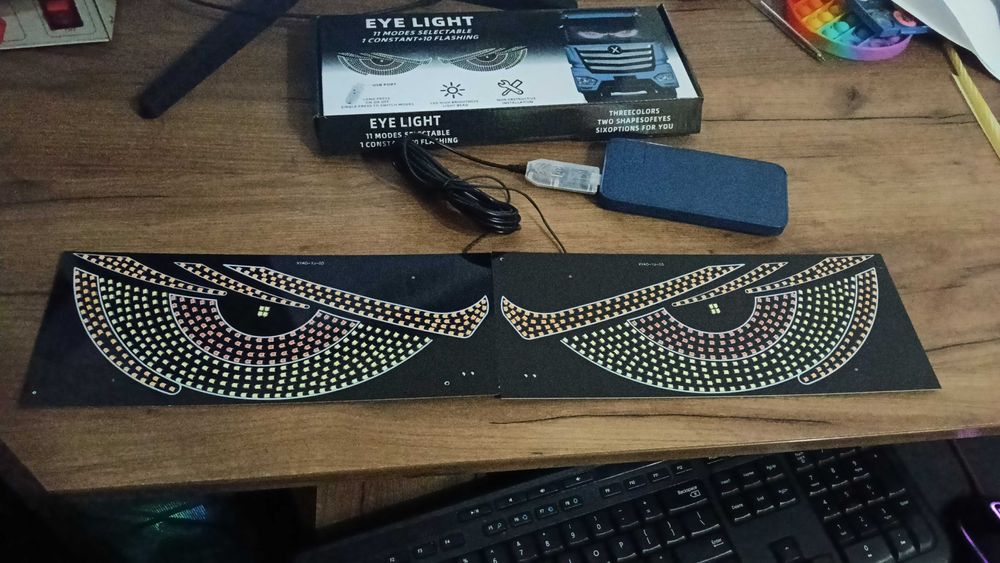 Set 2 panouri rigide devil’s eyes, 32x12cm camion, dubă, tir,