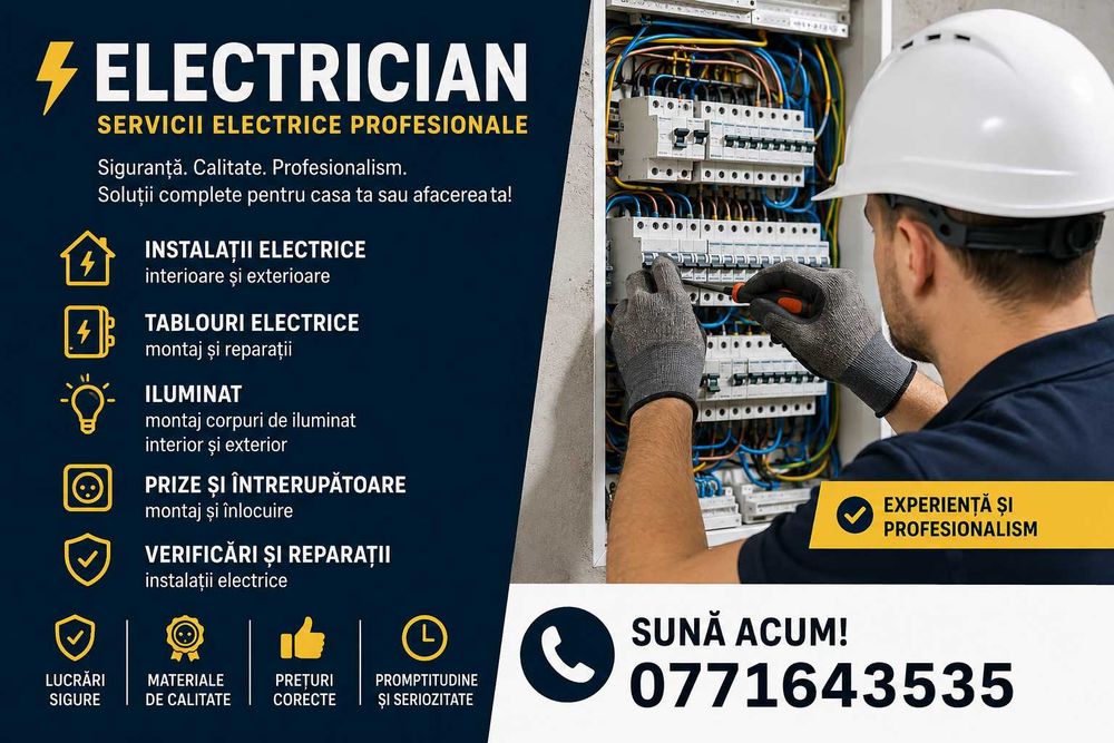 Ai nevoie de electrician? Suna acum!
