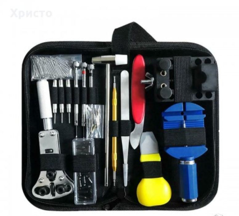 Нов комплект с часовникарски инструменти за ремонт или хоби