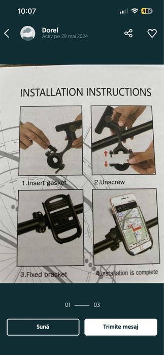 Suport din metal pentru motocicleta, scuter, bicicleta