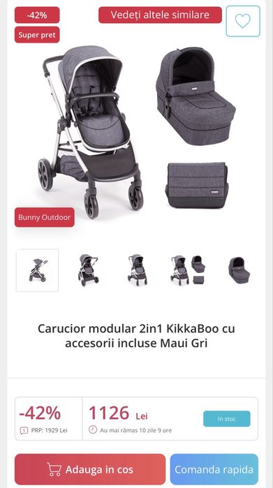 Carucior kikkaboo 2 in 1
