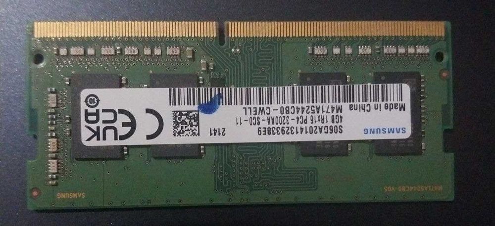 Operativ xotira (RAM) 4GB DDR4 3200MHz Samsung |  Noutbook uchun