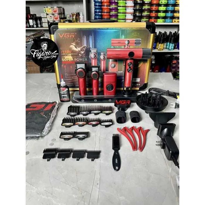 PREMIUM BARBER КОМБО VGR – пълен професионален комплект за барбери и фризьори