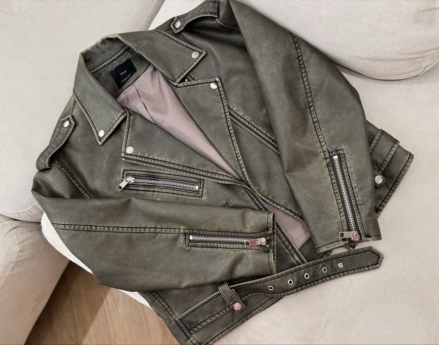 Дамско кожено яке Mango