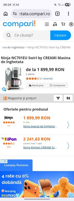 Mașină de înghețată Ninja Nouă