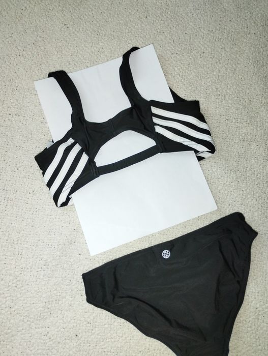 Бански 2 части за момиче Adidas е.140, черен