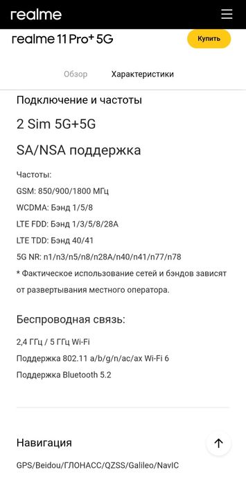 Realme 11 Pro+ (Plus) 12 Гб, 512 Гб