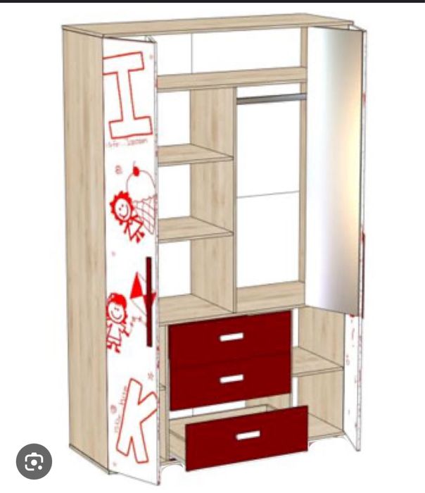 Детская мебель для 2 их деток, «Алфавит»