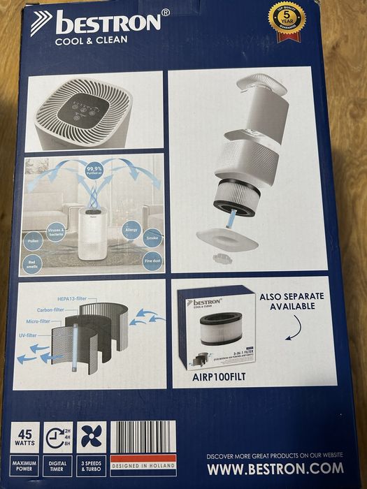 Purificator de aer Bestron cu UV - nou