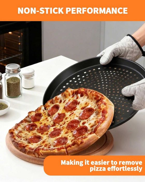 Тави за пица перфорирани кръгла тава за пици, различни размери ПРОМО!!