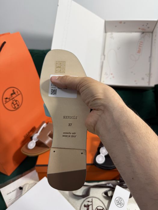 Papuci Hermes piele naturala 100% Full Box colectie noua
