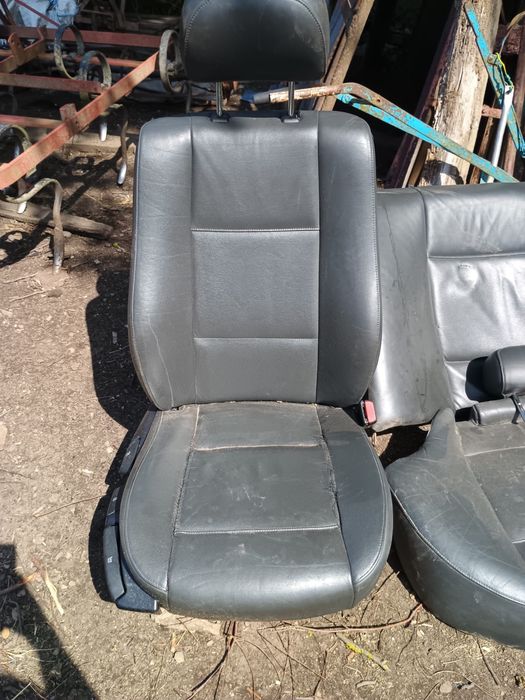 Interior bmw e46 de piele gri deschisa