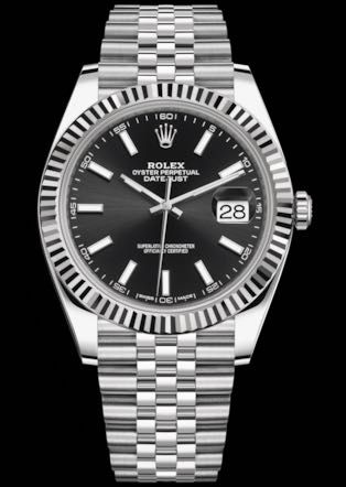 Rolex Datejust 41mm Steel and White Gold 126334 Black