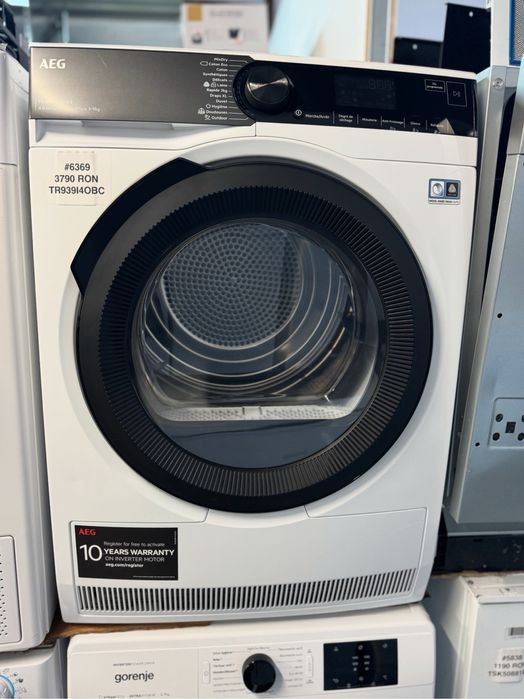 Uscator de rufe cu pompa de caldura AEG TR939I4OBC serie 9000