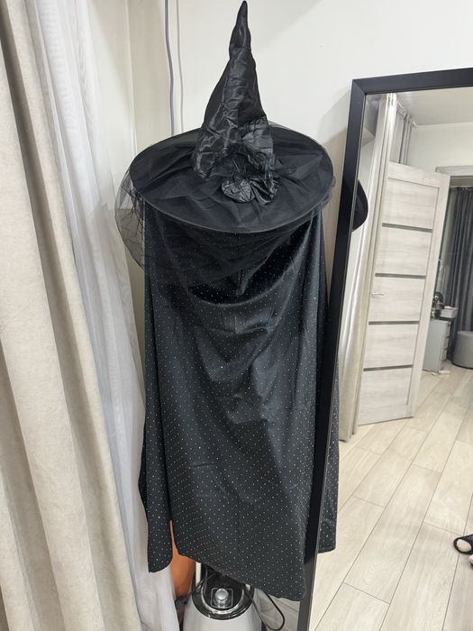 Маскарадный костюм плащ Малефисенты и Шляпа ВЕДЬМЫ